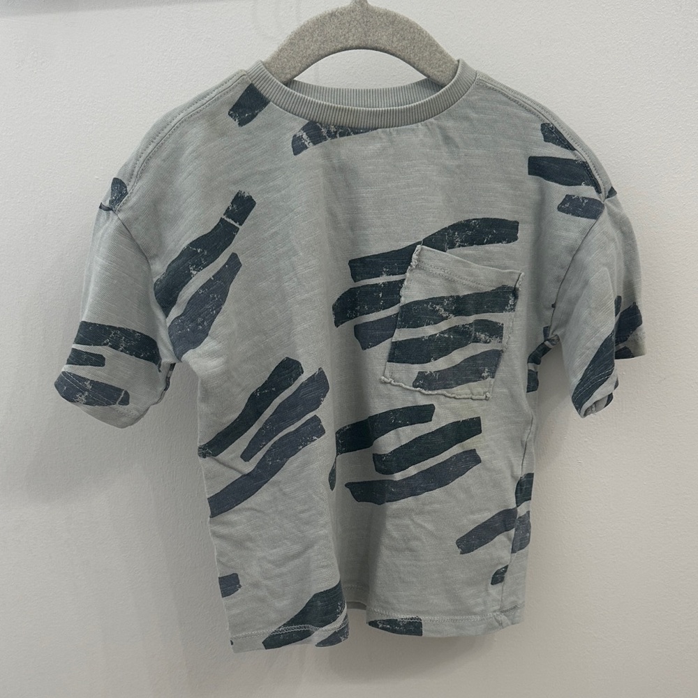 Zara Shades of Blue Patterned T-Shirt